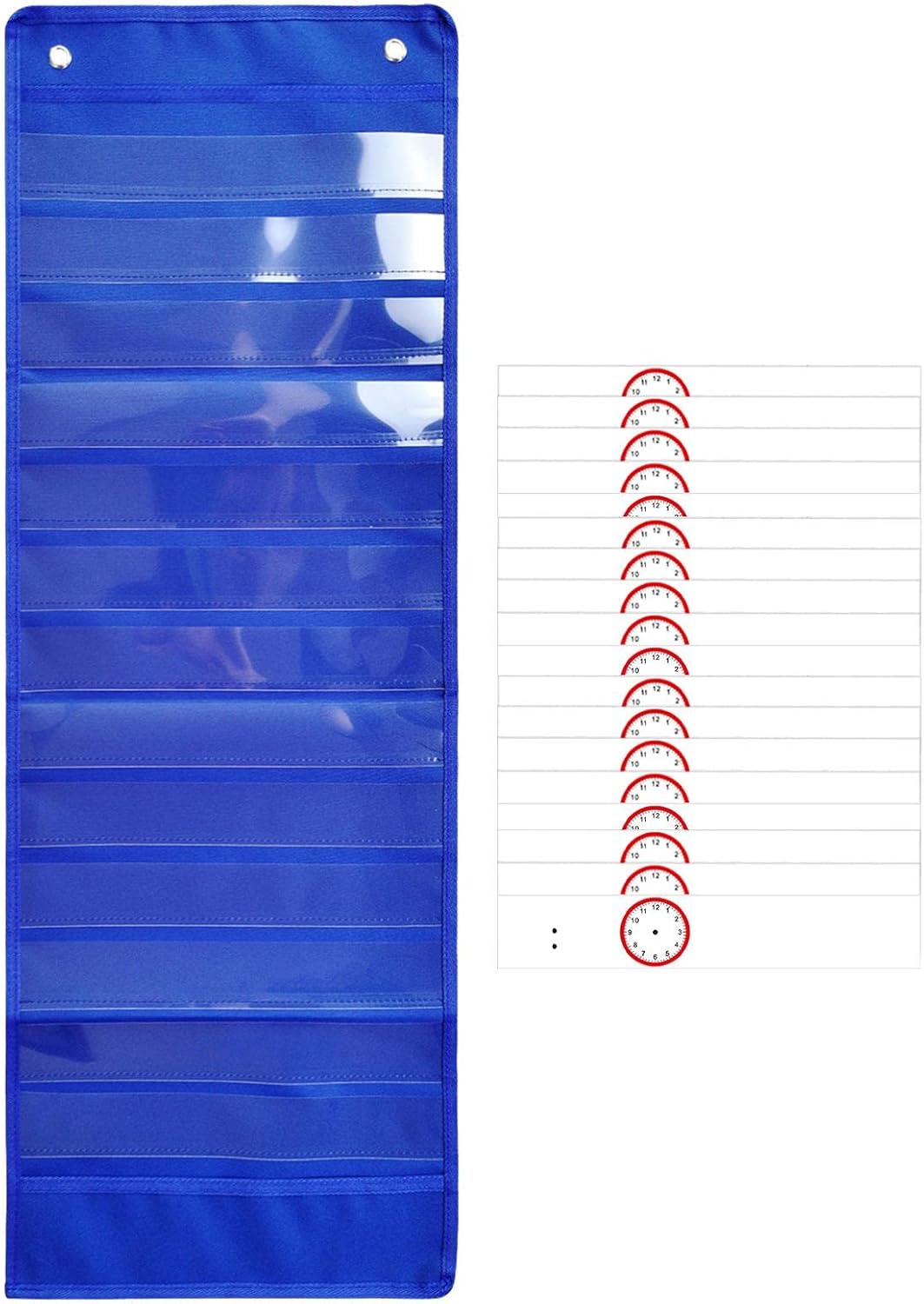 Work Study Pocket Chart School Class Schedule Pocket Chart Kit 13+1