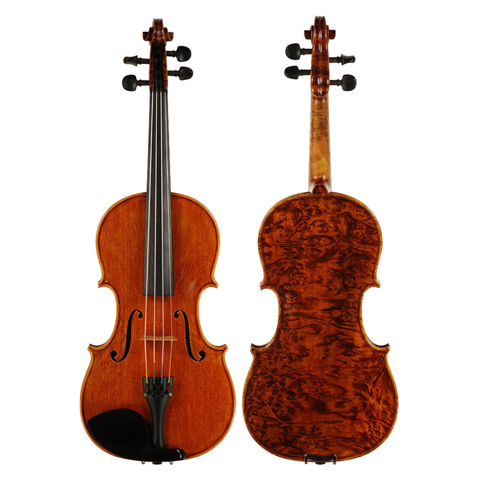 Erwachsene violine 4-saitige Violine Handgefertigte Geige Mit Fichtendecke Ahorn-Rückseite Mit Ebenholz-Griffbrettsaiten Und Koffer-Kit professionelles Violine