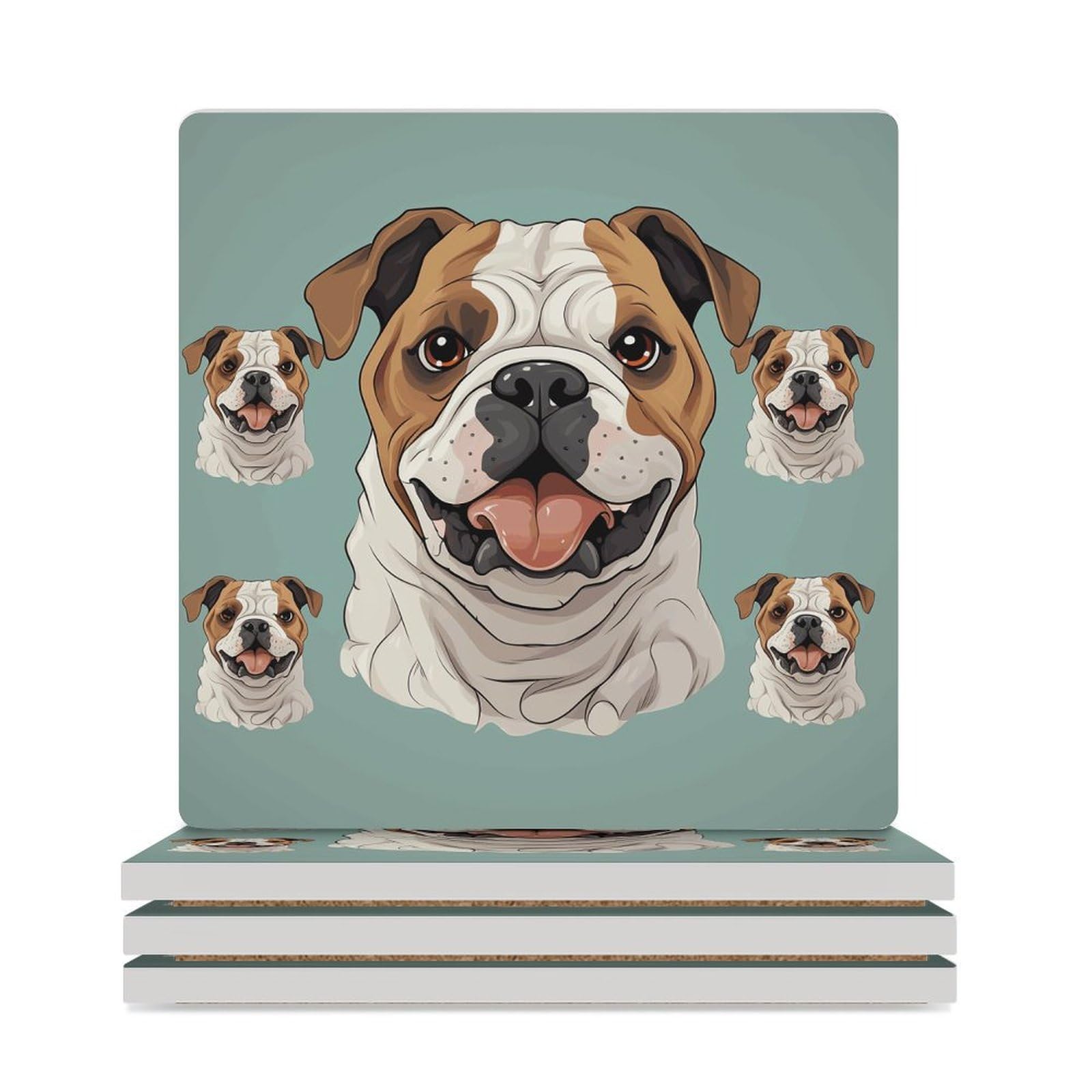 Dessous de verre bouledogue anglais pour égayer vos pauses café et apéritifs entre amis
