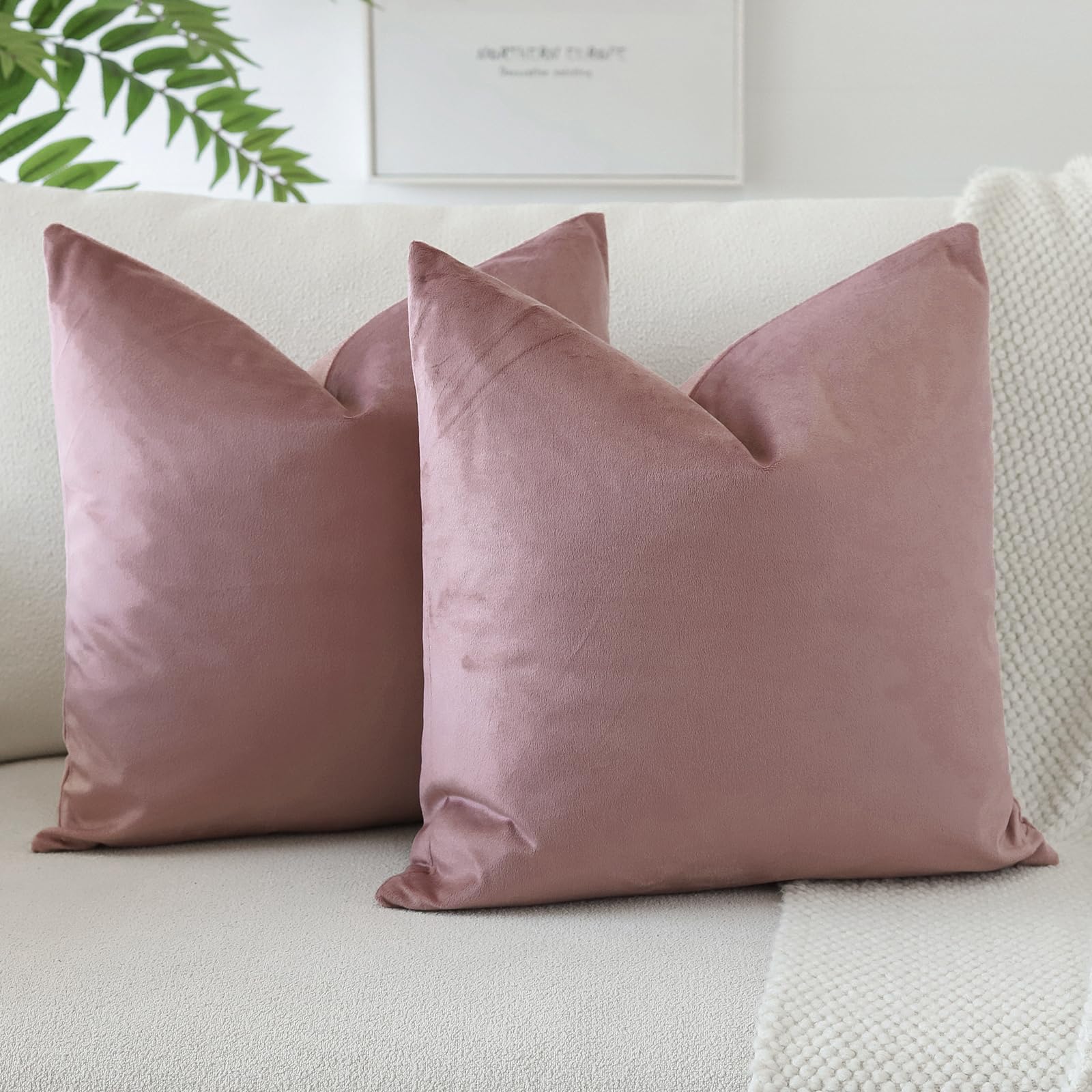 Housses de coussin velours doux de qualité supérieure OTOSTAR décoration salon raffinée