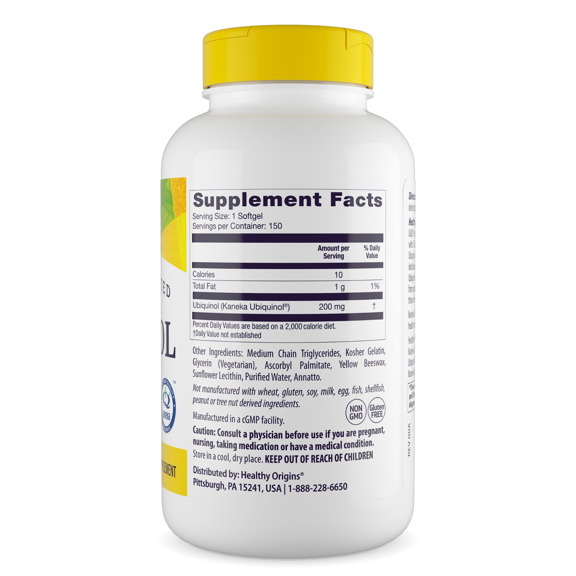 Healthy Origins Ubiquinol CoQ10 200 mg, 150 Softgels — Amazon image 2