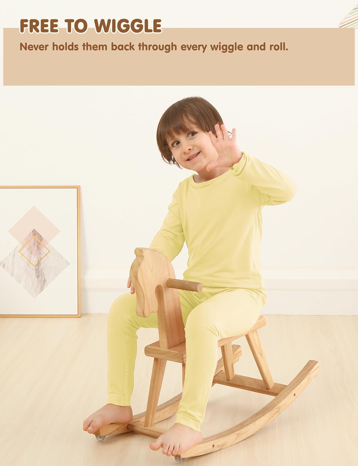 Jimonda Baby Boys Girls Pajama Sets Toddler Long Sleeve Sleepwear Sets Rayon from Bamboo Pajamas Sets 4pcs PJs 18M-8Y - Image 4