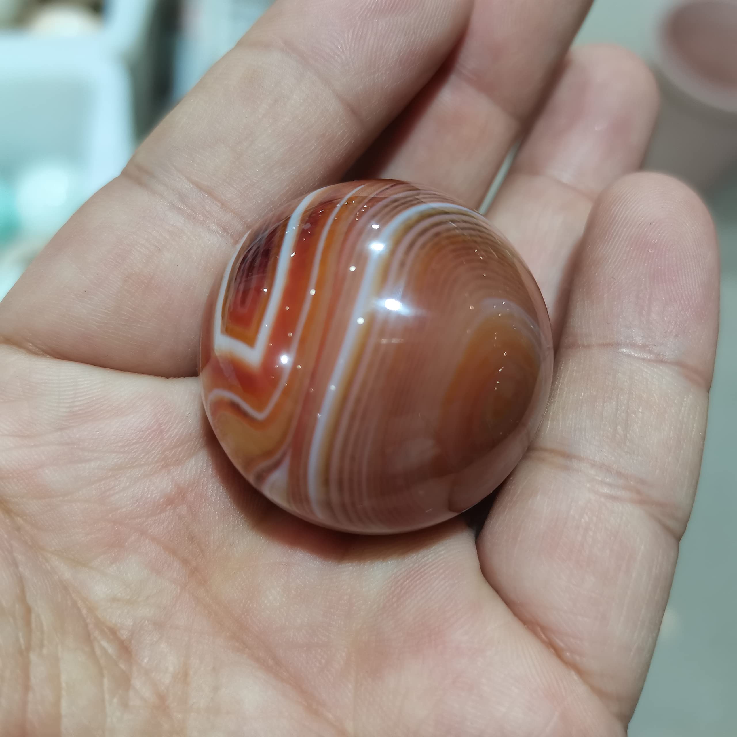 Boule de pierre agate naturelle 4-5cm FUERLI HOMEZHOU pour collectionneur