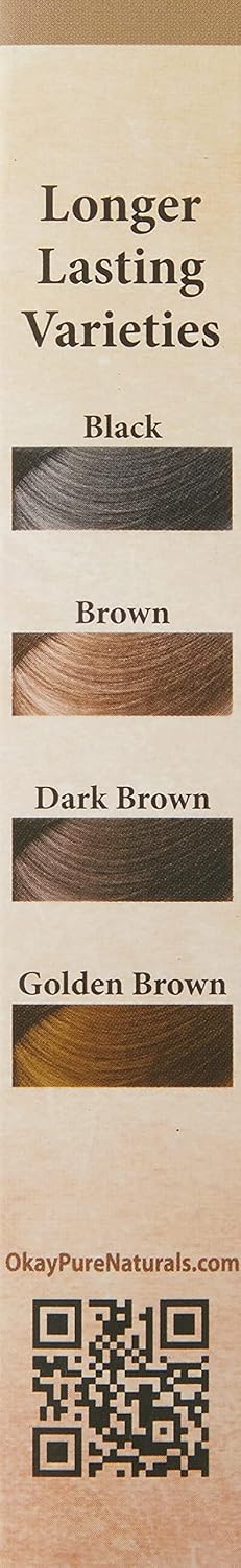 OKAY Pure Naturals Henna Hair Dye - Natural Black Henna Hair Dye with Indigo for Men and Women, Powder to Cover Gray Color, Beard Tint, Easy to Use Coloring - Black, 2 oz (Pack of 1)