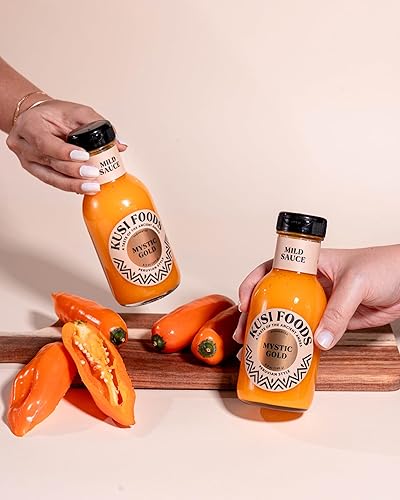 Miniatura 6 de Ají amarillo y plátano, salsa picante Kusi Foods, Aderezo Gourmet, Sabor Andes, Ingredientes naturales, sabor a andes antiguos, 50 días de