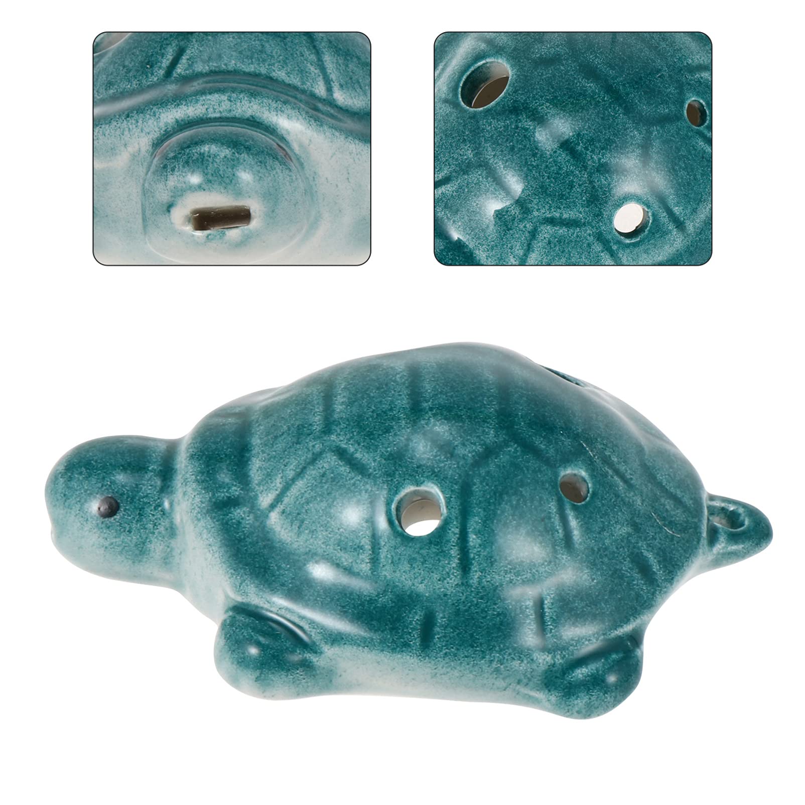 Ocarina Portable En Dolomite Bleu - Instrument à Vent Pour Débutants, Avec Cordon Et Sac, Facile à Apprendre Et à Jouer - 8