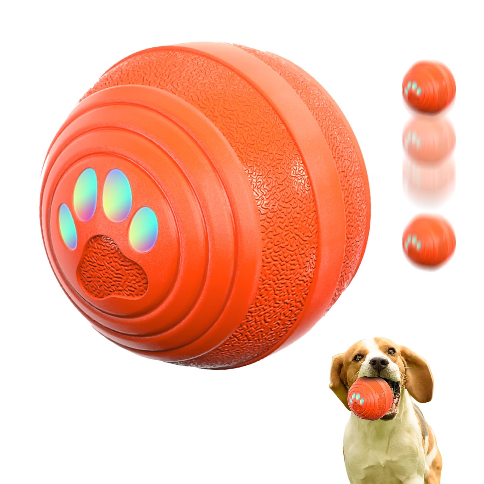 Pelota de Perro Interactivo Inteligente Juguetes para Perros con Material E-TPU Indestructible, 3 Modos para Cachorros, pequeños, medianos Perros automoving Dog Bola de Recarga rápida