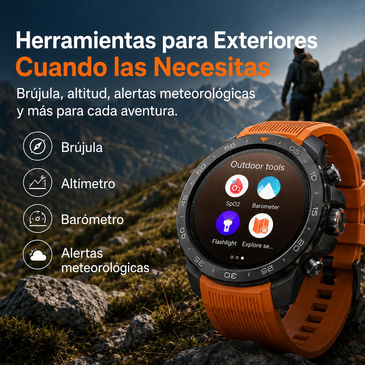 Mibro GS Explorer S Reloj Inteligente Deportivo para Hombre, Bisel de Cerámico, 10atm Resistente al Agua, Batería hasta 20 Días, Pantalla AMOLED, 150+ Deportes, GPS Smartwatch para Android iPhone