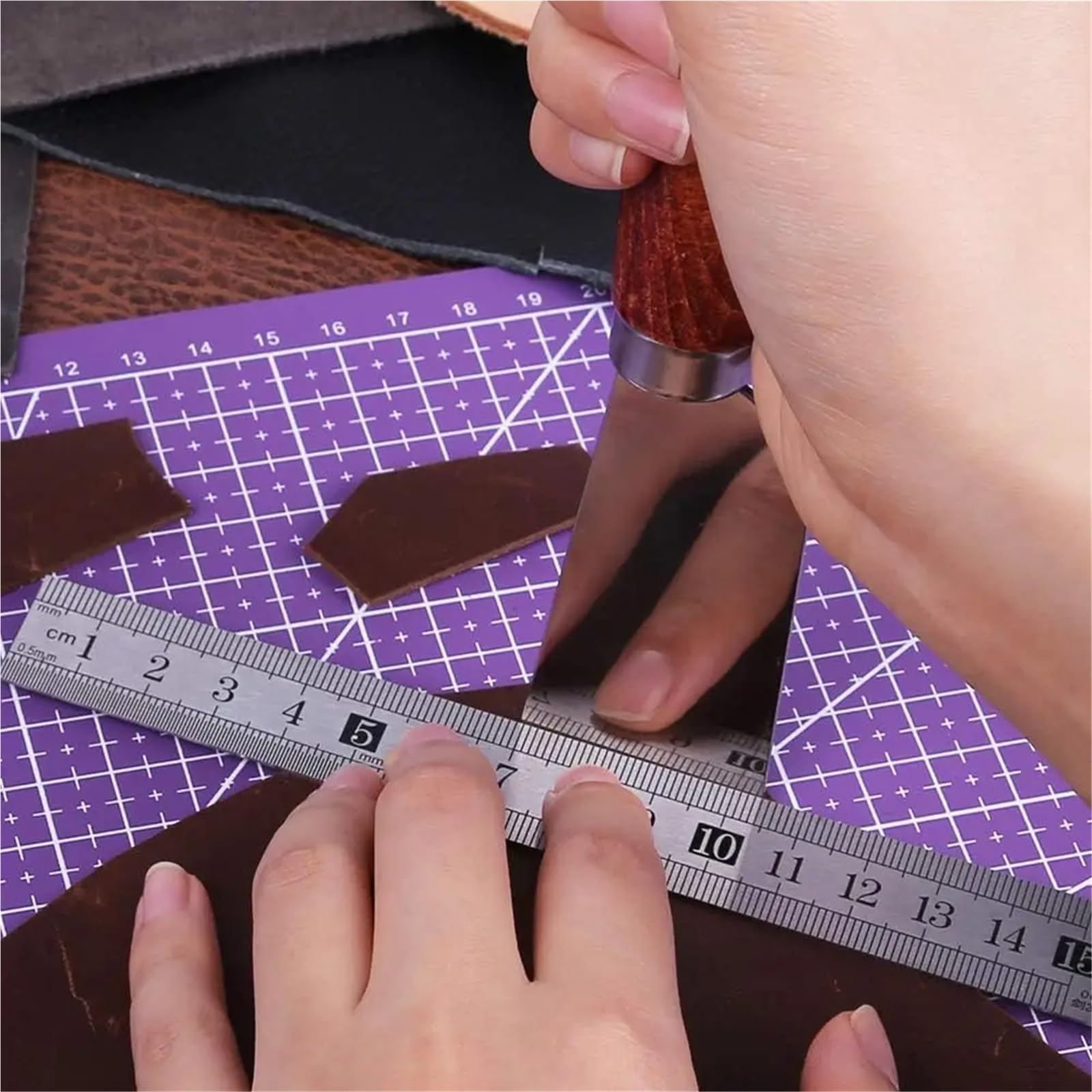 Tapete de Corte Tapete de corte autocurativo A5 doble cara, tamaño pequeño, ideal for scrapbooking, acolchado, telas, costura, manualidades y proyectos(A5 black)