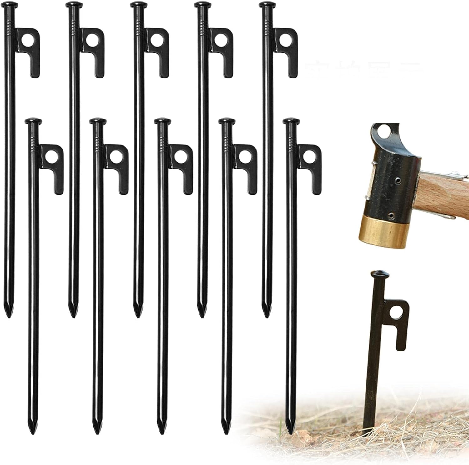 HeavyDuty Tent Pegs Outdoor Steel Tent Ground Stakes