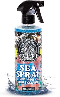 Salty Captain Sea Spray – Fishing Reel Cleaner Spray 500ml – Salt Remover for Rods, Reels & Tackle – Prevents Rust & Corrosion – Easy Reel Cleaning Kit, Extends Gear Life, Fast & Easy Cleaning