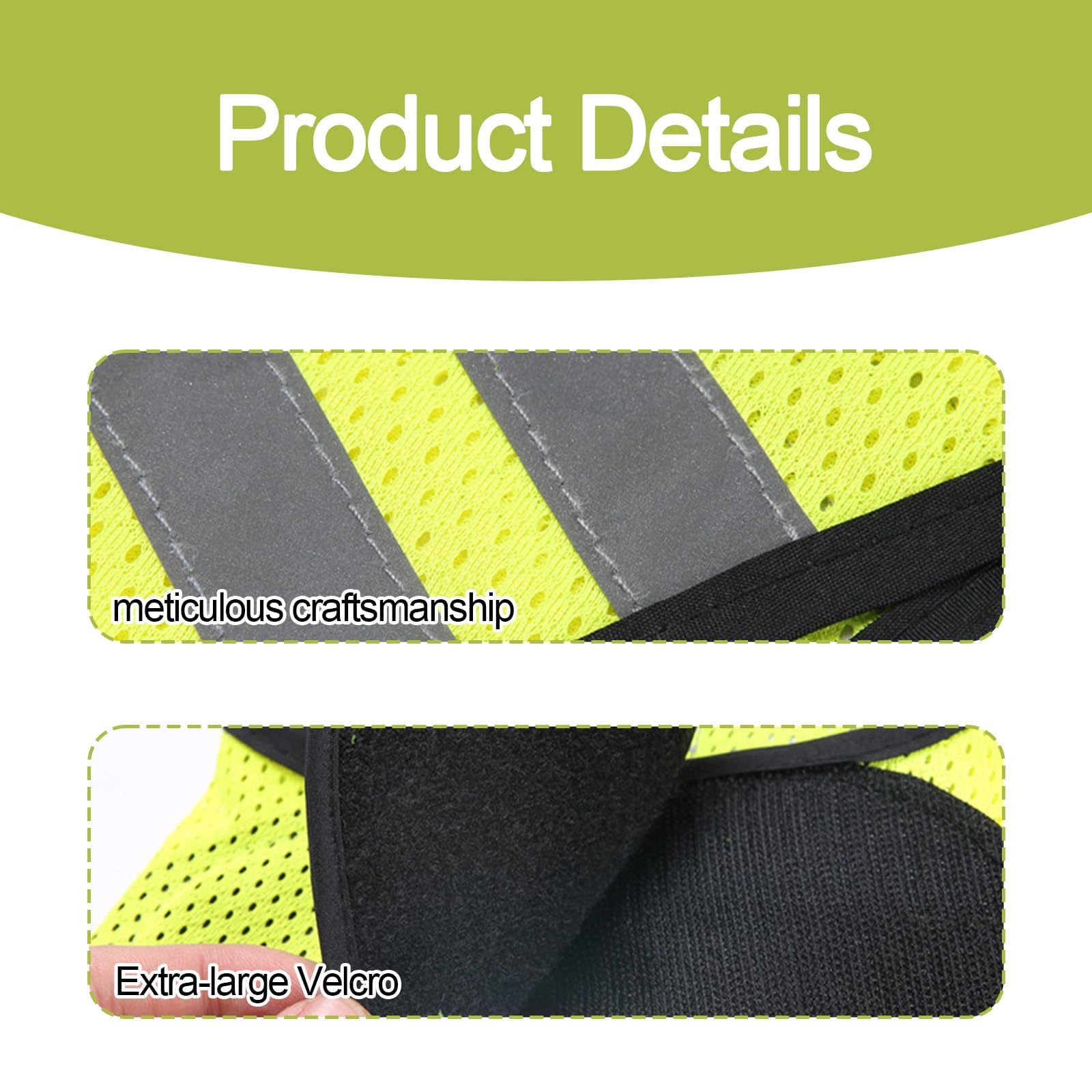 Chaleco Reflectante de Alta Visibilidad para Seguridad Nocturna - para Running, Ciclismo y Equitación - Transpirable, Ligero y Ajustable - Apto para Hombres y Mujeres