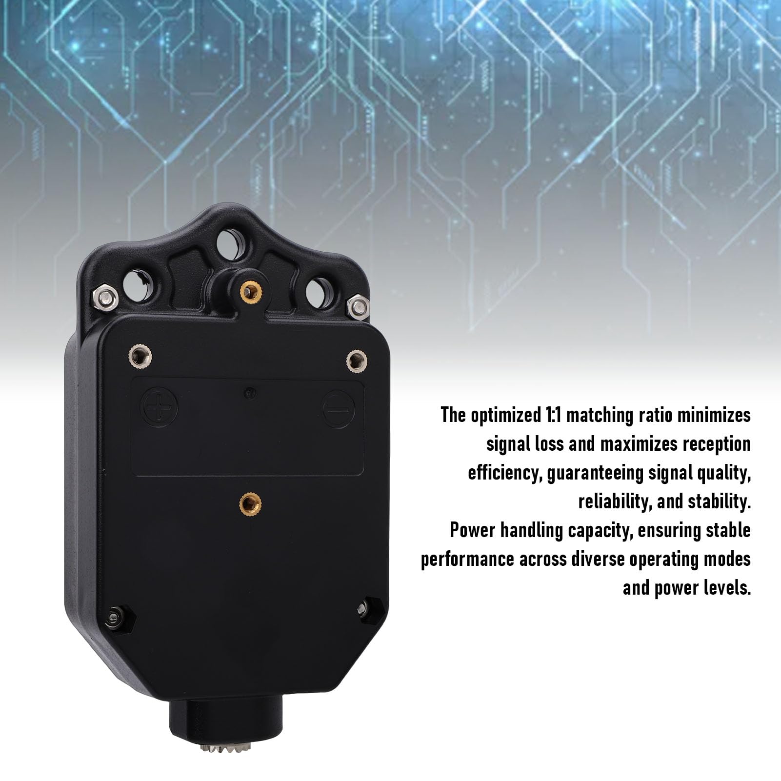 Ejoyous Antena Dipolo Balun, Radio Balun de Corta 1:1, ABS 2000W Dipolo de Banda Ancha de a 54 MHz para Configuración V Positiva V Invertida, para Operadores de Radioaficionados Uso en Campo Al Aire