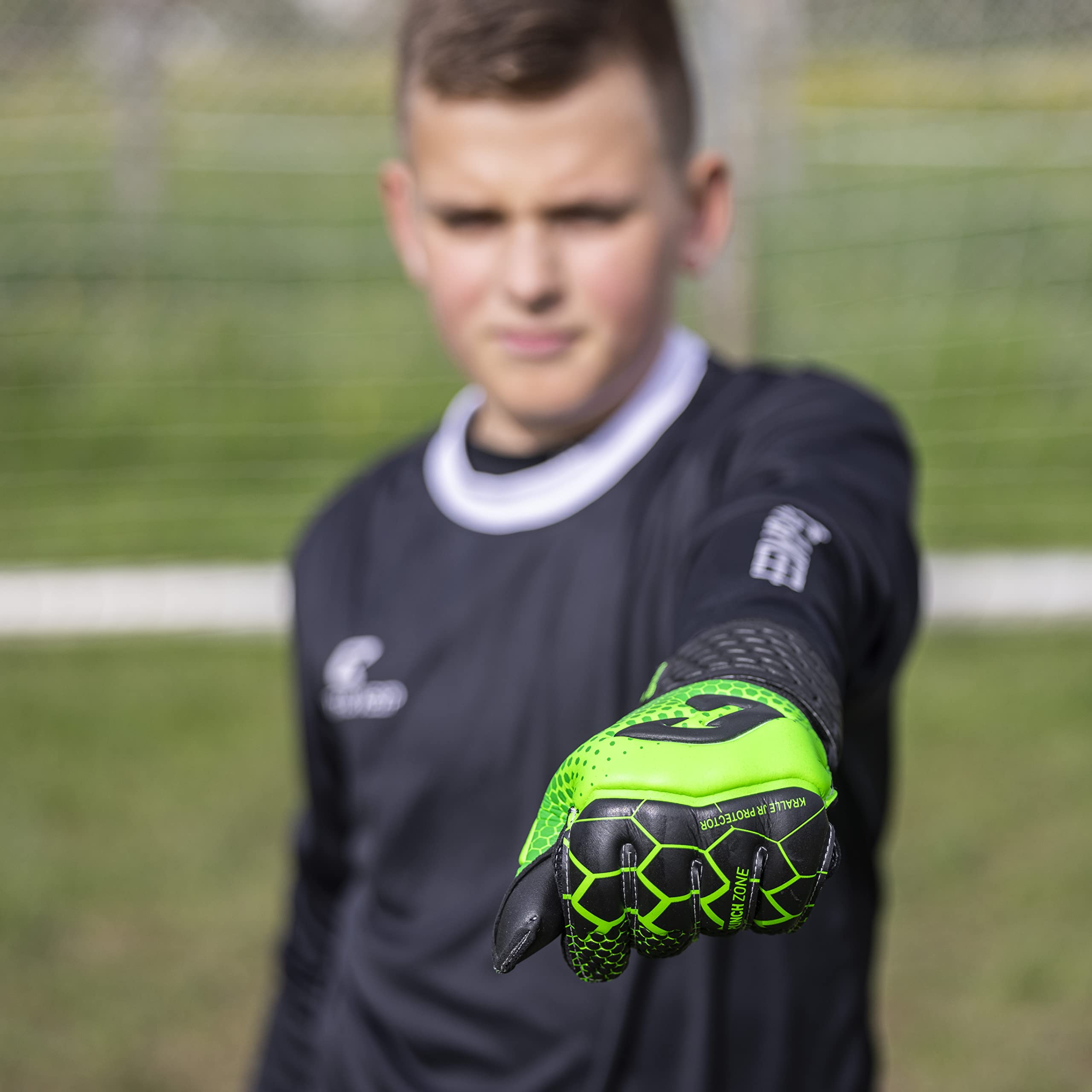 CATCH & KEEP® Kralle Junior Pro Protector Gants de gardien de but pour enfants Protection des doigts Gants de gardien de but de qualité supérieure pour enfants Gants de gardien avec adhérence extra