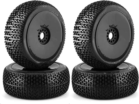 Compatible With Racing For Car 4WD For Nitro For HPI For Kyosho For Hongnuo 1/8 RC Off-Road Gear Wheel 17mm Hex B 4pcs 116mm RC Tires Black