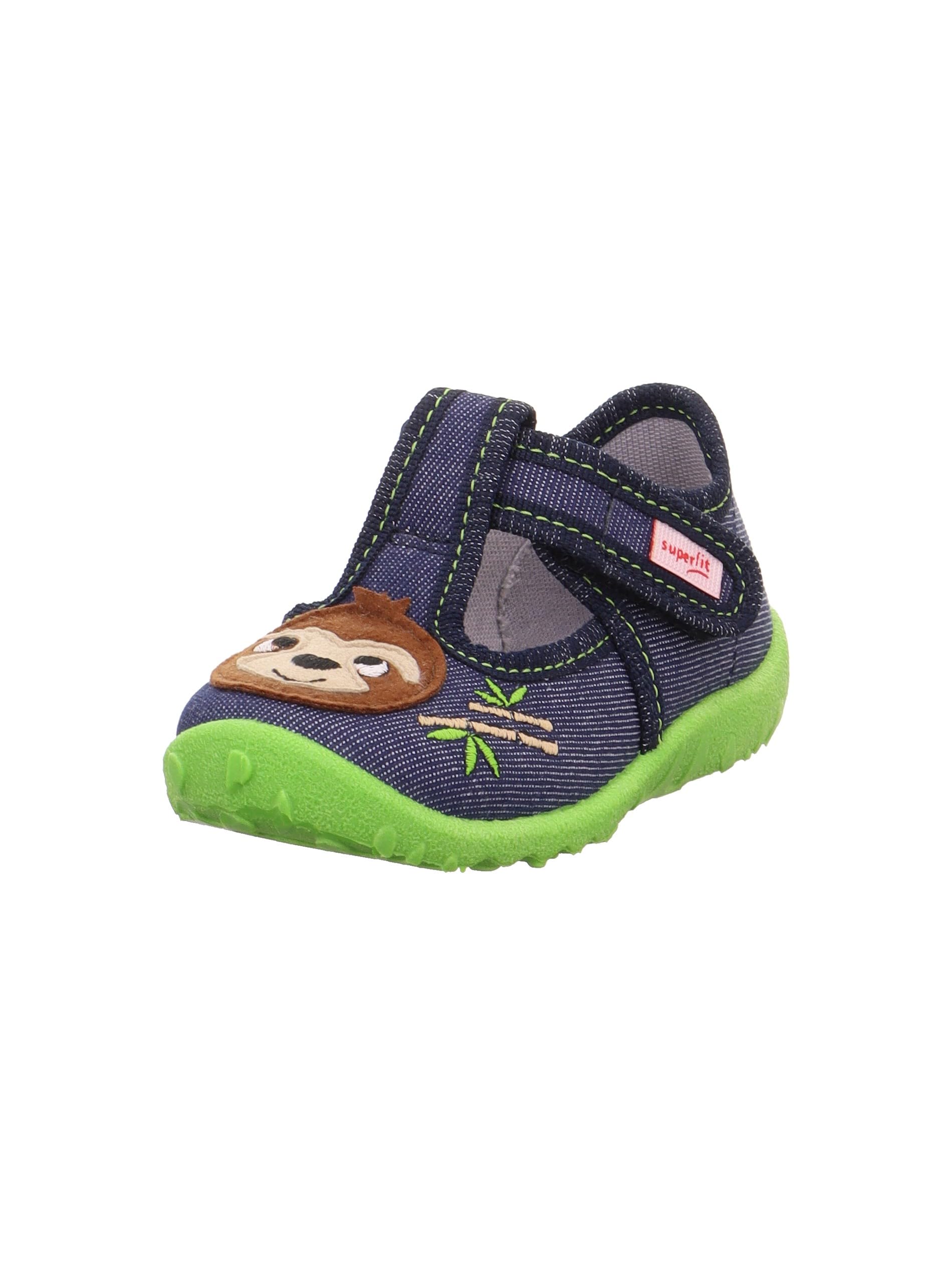 Superfit Boys Spotty Slippers, Dark blue 8070, 4 UK Child