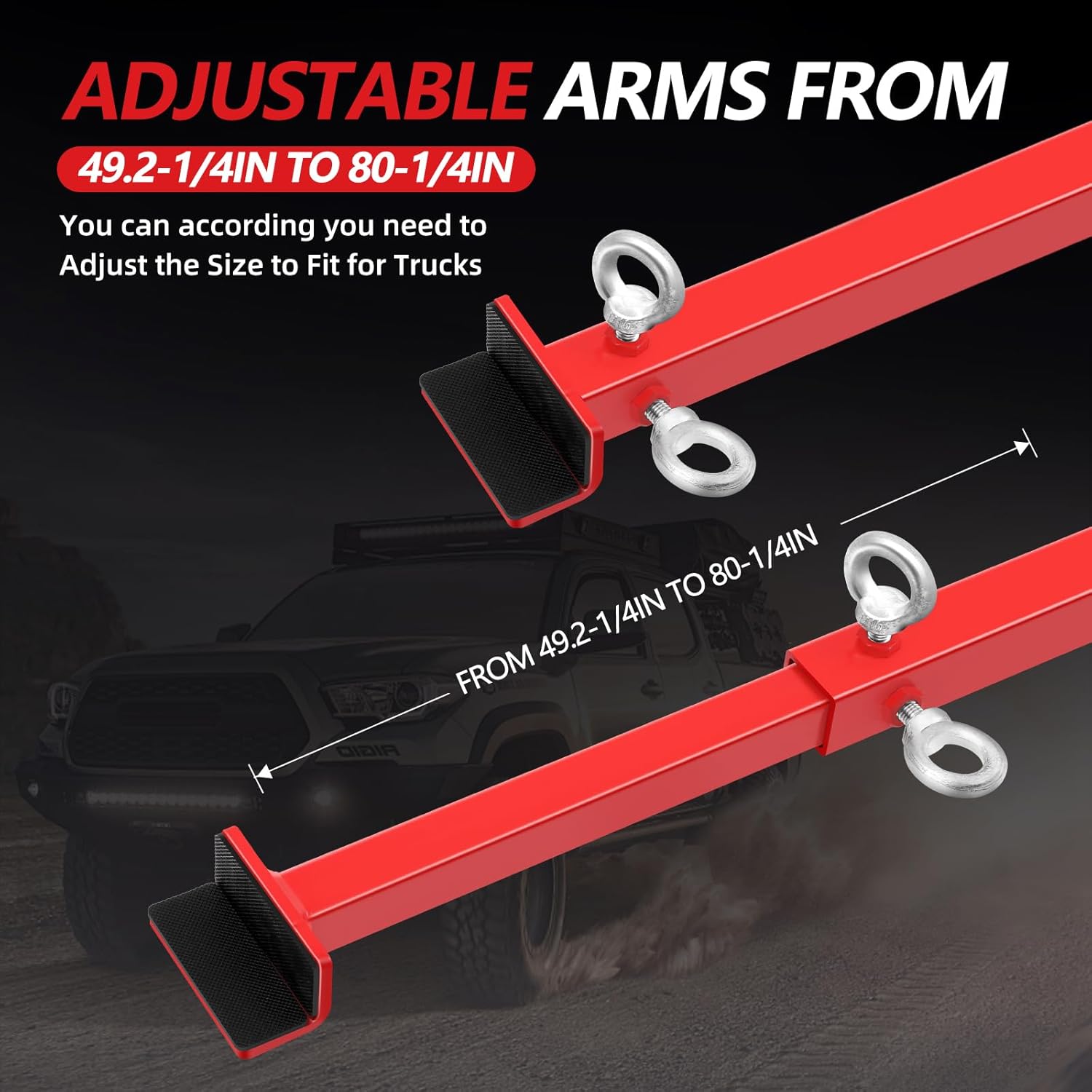 Adjustable Truck Box Bed Lift for Pickups Trucks,Heavy-Duty Truck Bed Lift Support 800LB Weight Capacity and Capacity Works On Beds Up to 6ft