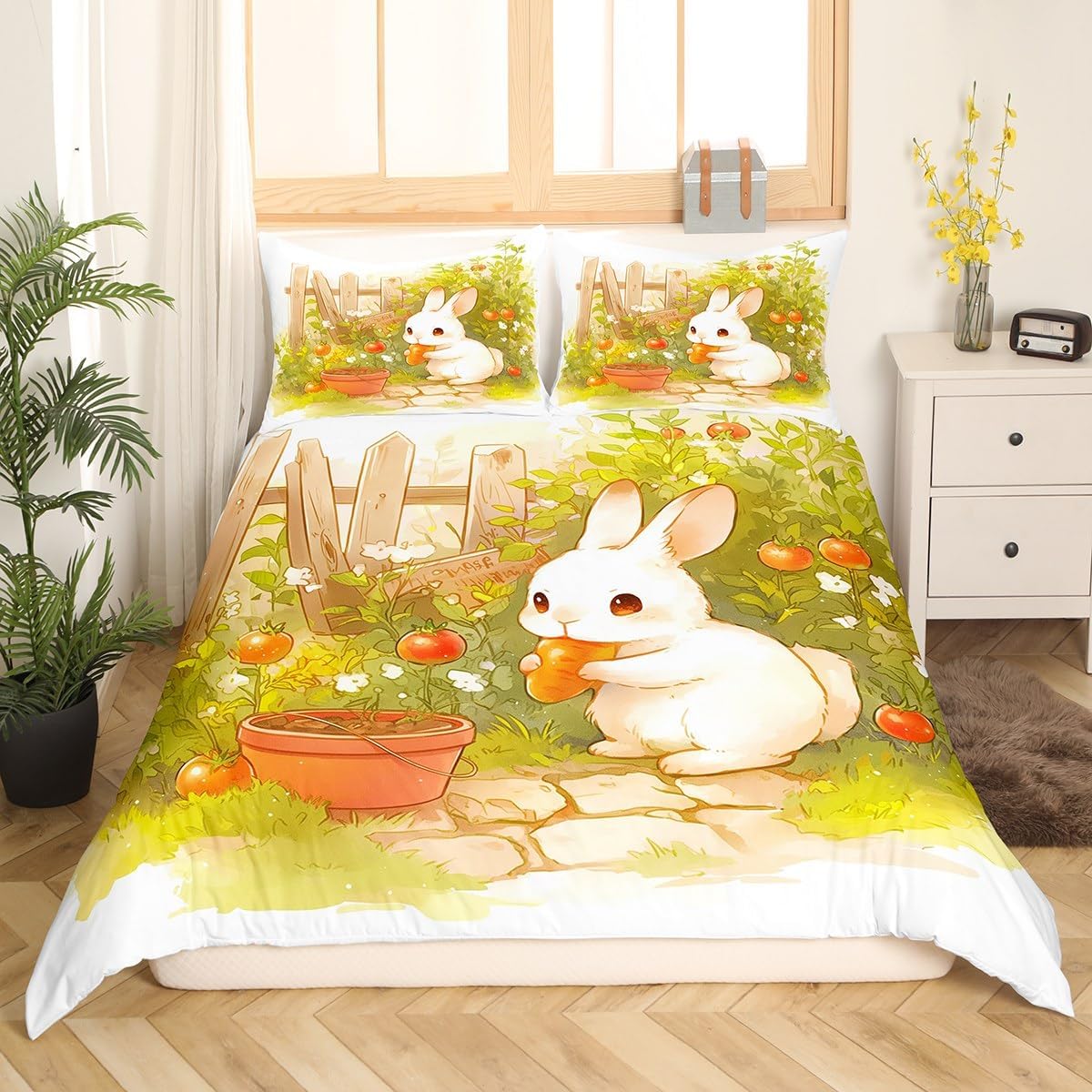 Feelyou Hot Air Balloon Bedding Set Colorful Hot Air Balloon Duvet Cover Boys Girls Mountains Comforter Cover Blue Sky White Clouds Bedspread Cover with 1 Pillowcase 2Pcs Bedding Twin,No Comforter