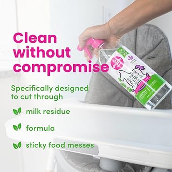Dapple Baby All Purpose Cleaning Spray, Hypoallergenic for Toys, High Chairs, Swings, Counters, Powered by Plants, 1 Pump Included, Lavender, 30 Fl Oz (Pack of 2)