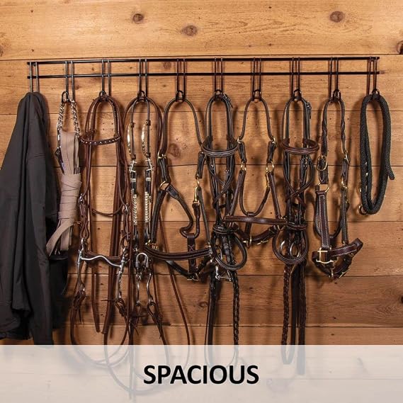 EASY-UP 10 Hook Tack Rack | Lightweight & Durable | Spacious 10 Hook Design | Versatile Mounting | Scratch Resistant Finish |