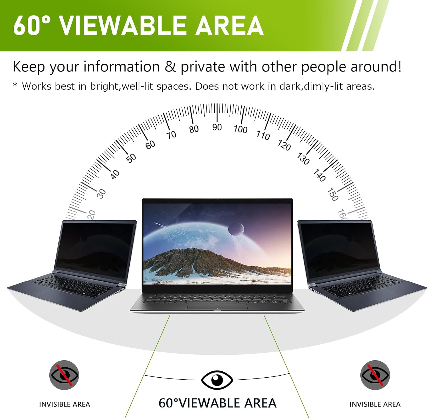 LAMA 13.3 Inch Universal Laptop Privacy Screen Filter for 13.3" Laptops - Image 5
