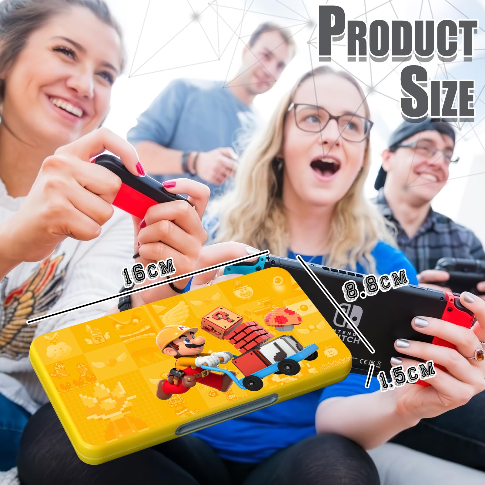 Switch Card Holder, Funda Juegos Switch, Caja Tarjetas de Juego, con 24 Ranuras para Almacenamiento de Tarjetas de Juego y 24 Ranuras para Tarjetas SD, Forro de Silicona Suave (M-O)