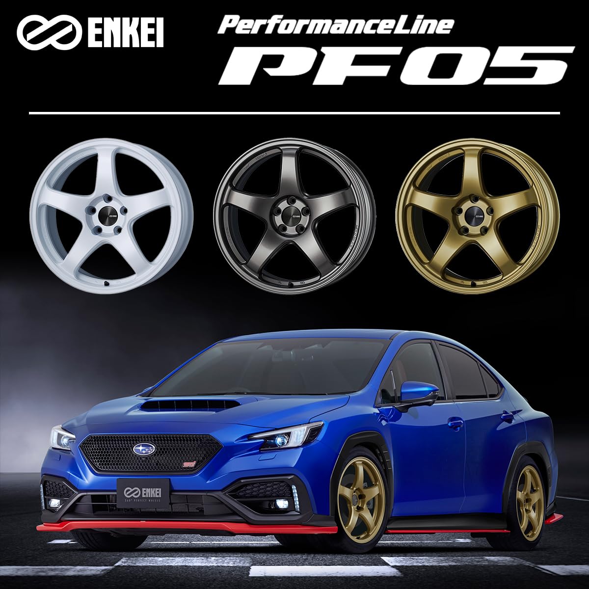 Amazon.co.jp: ENKEI Performance Line PF05 17×7.5J 5H 100 +45 White