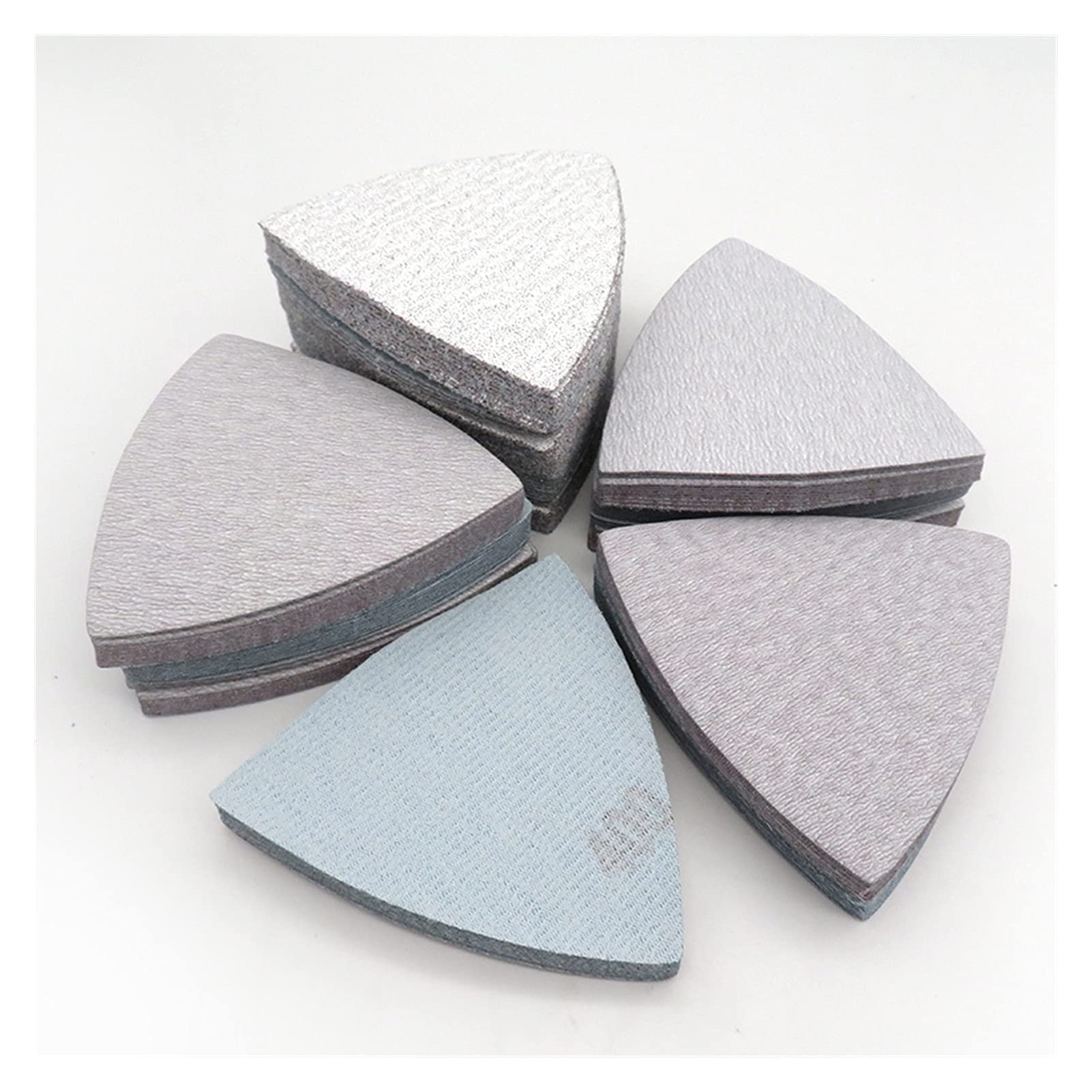 Pulido, lijar papel de lija 100 unids Hook and Loop Flocking Seco Landspaper Sanding Disc Aumina 90x90x90mm 60 a 1200 arena gruesa para pulir y moler (Grit : 400)
