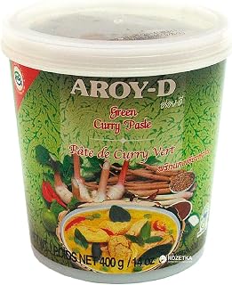 Aroy-D Authentic Thai Green Curry Paste 14oz - Premium Flavor for Curries, Soups & Stews