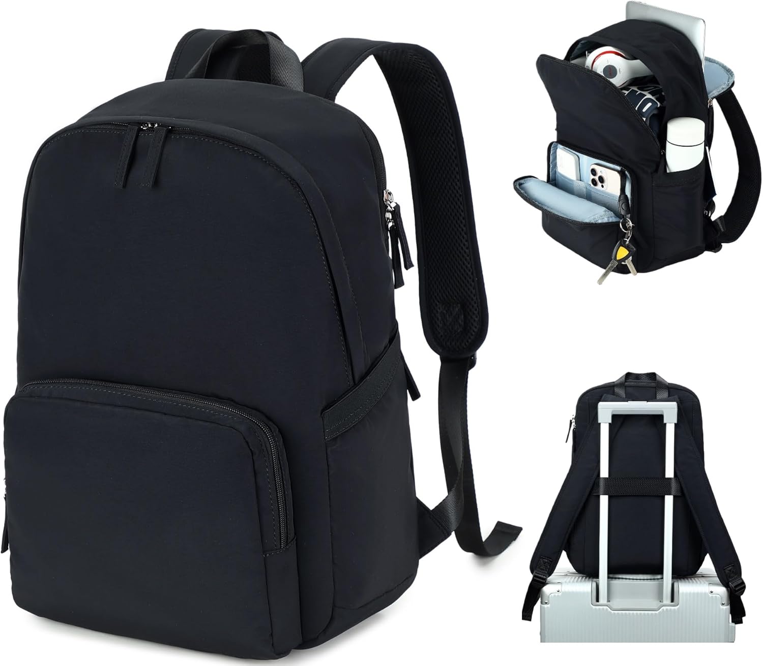 Lightweight Water-Resistant Black Backpack for School & Travel Lightweight Water-Resistant Black Backpack for School & Travel