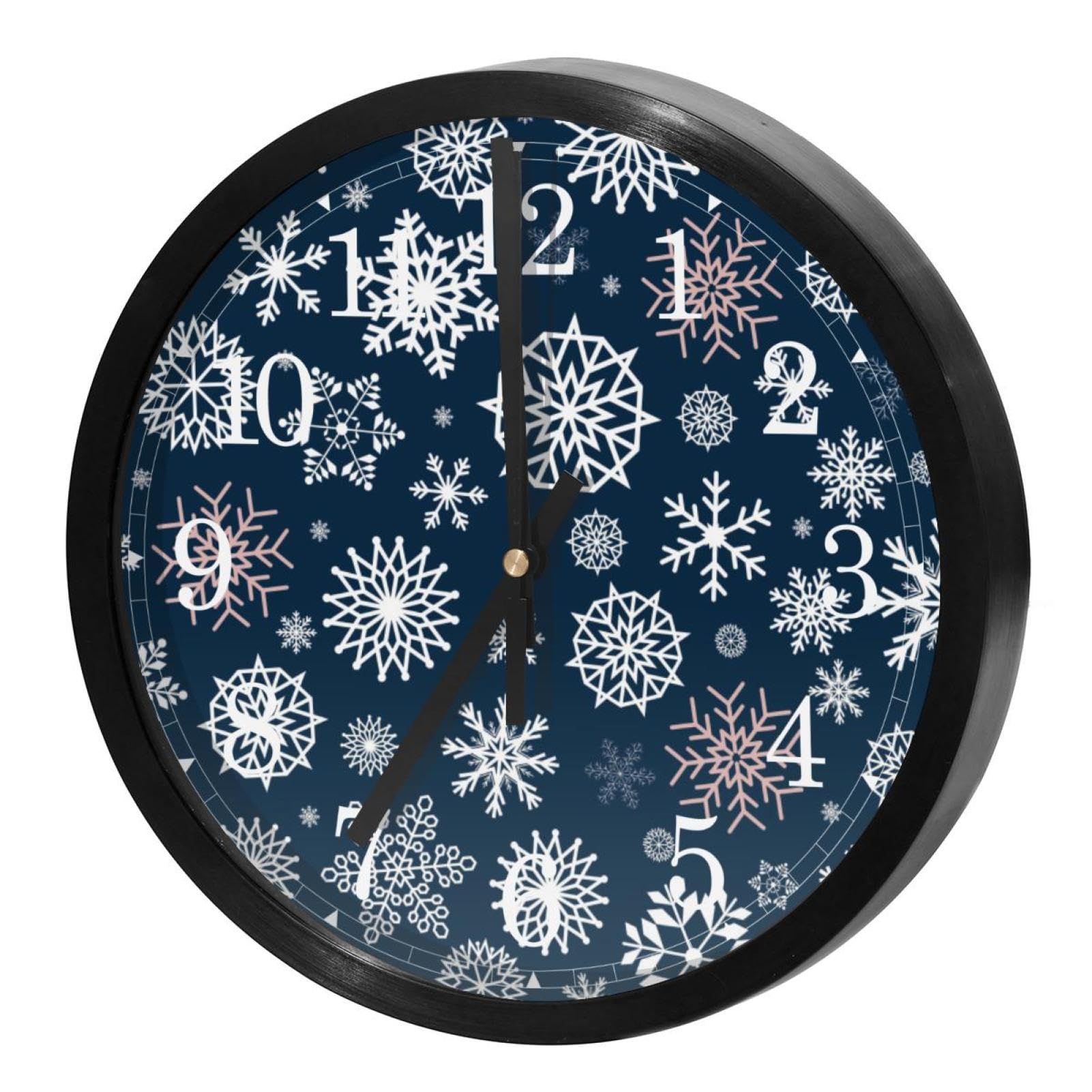 Horloge murale silencieuse à quartz fonctionnement à piles bleu