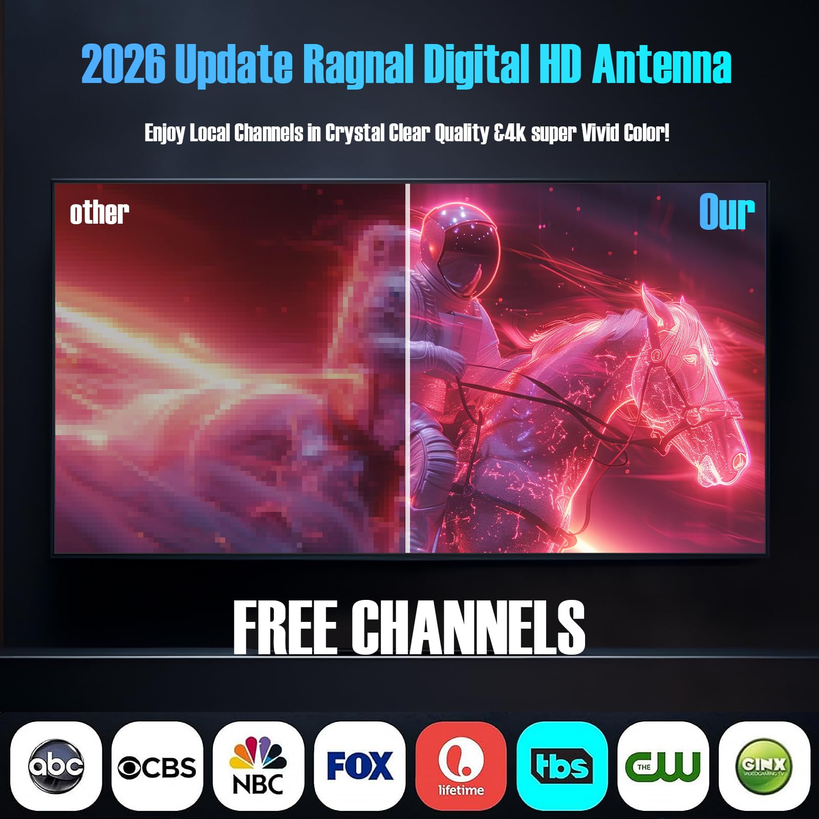 Antenna TV per Smart TV Indoor,Antenna TV per canali locali