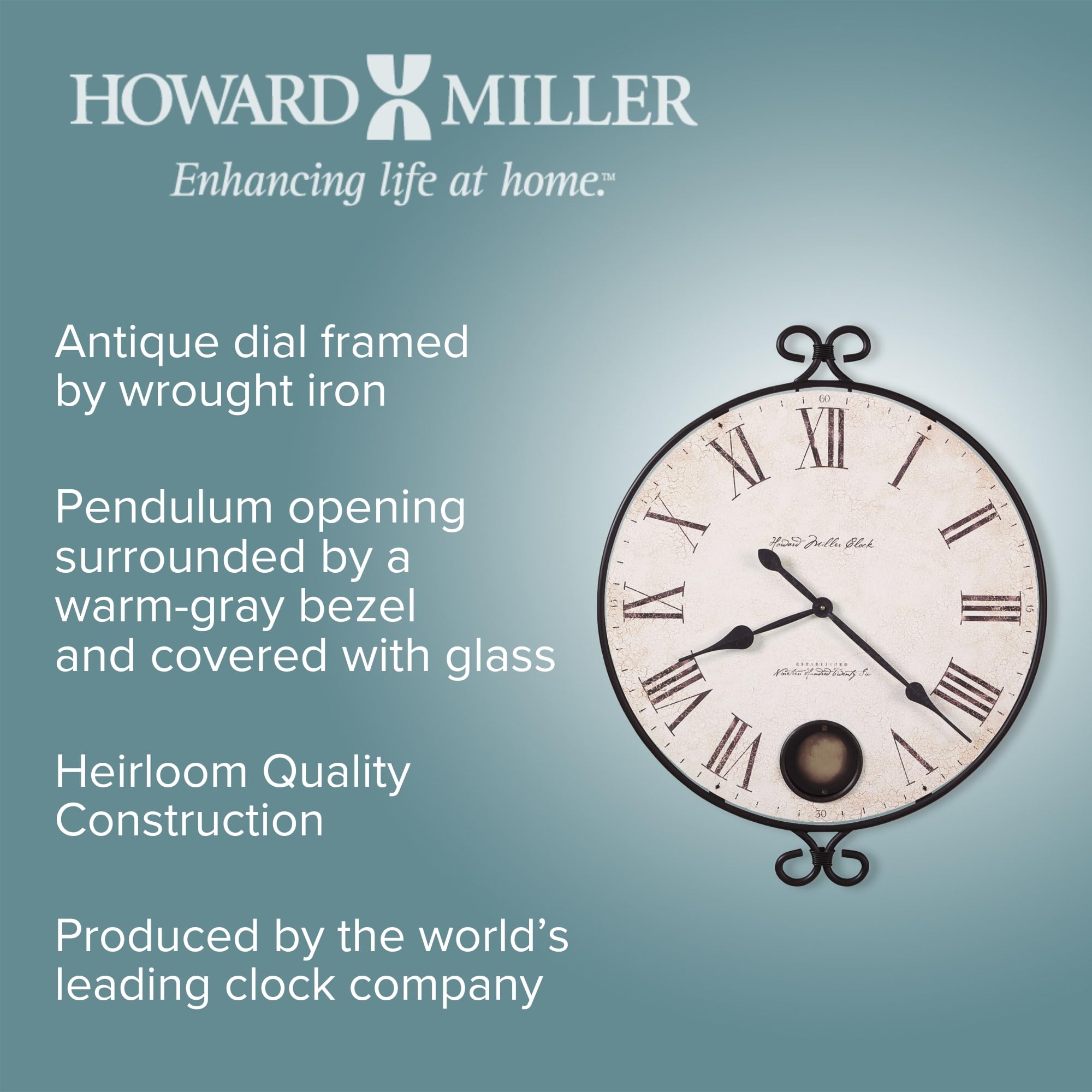 Amazon.com: Howard Miller Magdalen Wall Clock – Exquisite Antique