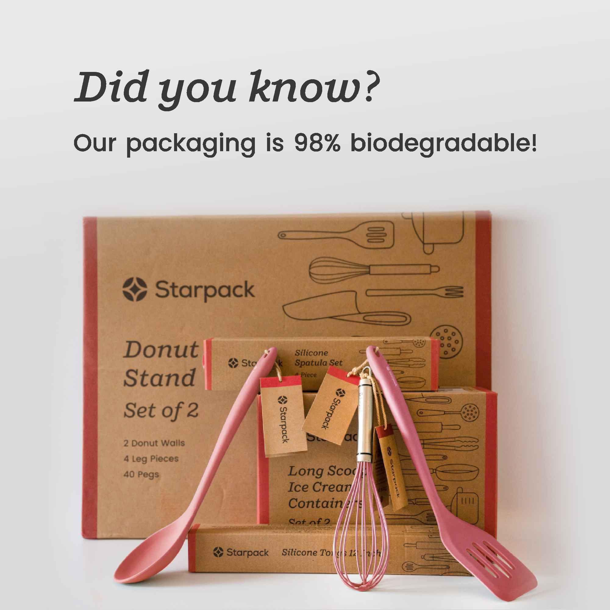 StarPack Premium XL Pfannenwender aus Silikon (34.3 cm), hoch hitzebeständig bis 315 °C, hygienisches einteiliges Design, antihaftbeschichtet, Küchenhelfer für Fisch, Pfannkuchen, Wok (Kirschrot)