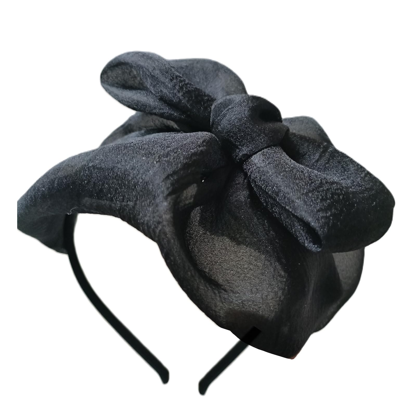 Fentency Tulle Half Caps Bowknot Hairhoop for Women French Headband 1920s Fascinator Evening Dresses Hat for Formal Occasion