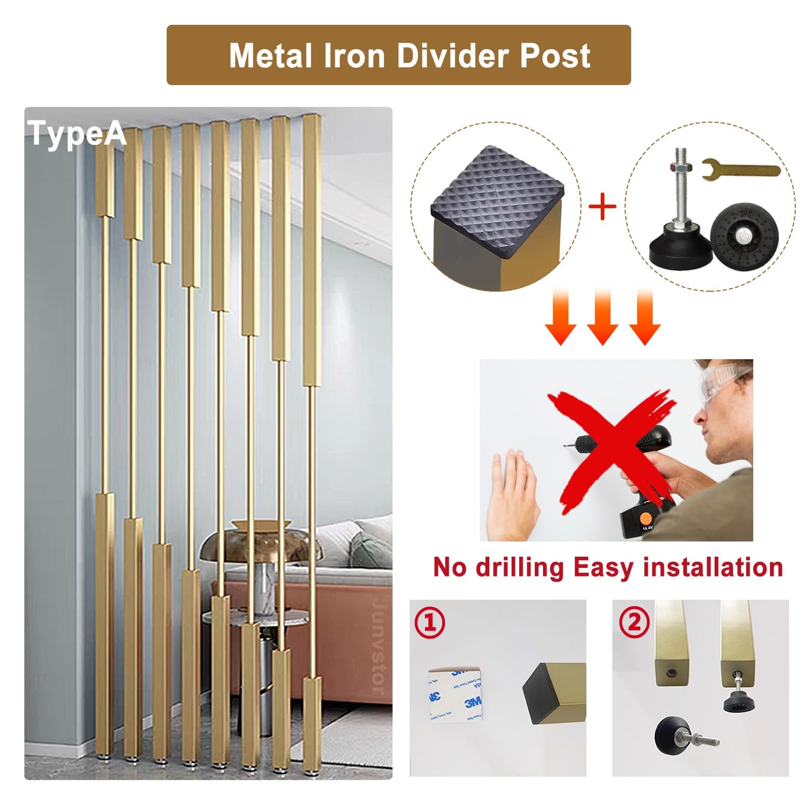 Freestanding Raumteiler Sichtschutz aus MetalllamellenModern dekoration & Trennwand für Zuhause effektive Privatsphäre stilvoll und funktional.