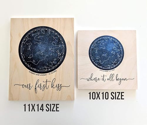 Miniatura 5 de Personalized Heart Map Art Engagement Gift Unique Wedding Gift for Couple Wood 5th Anniversary Gift