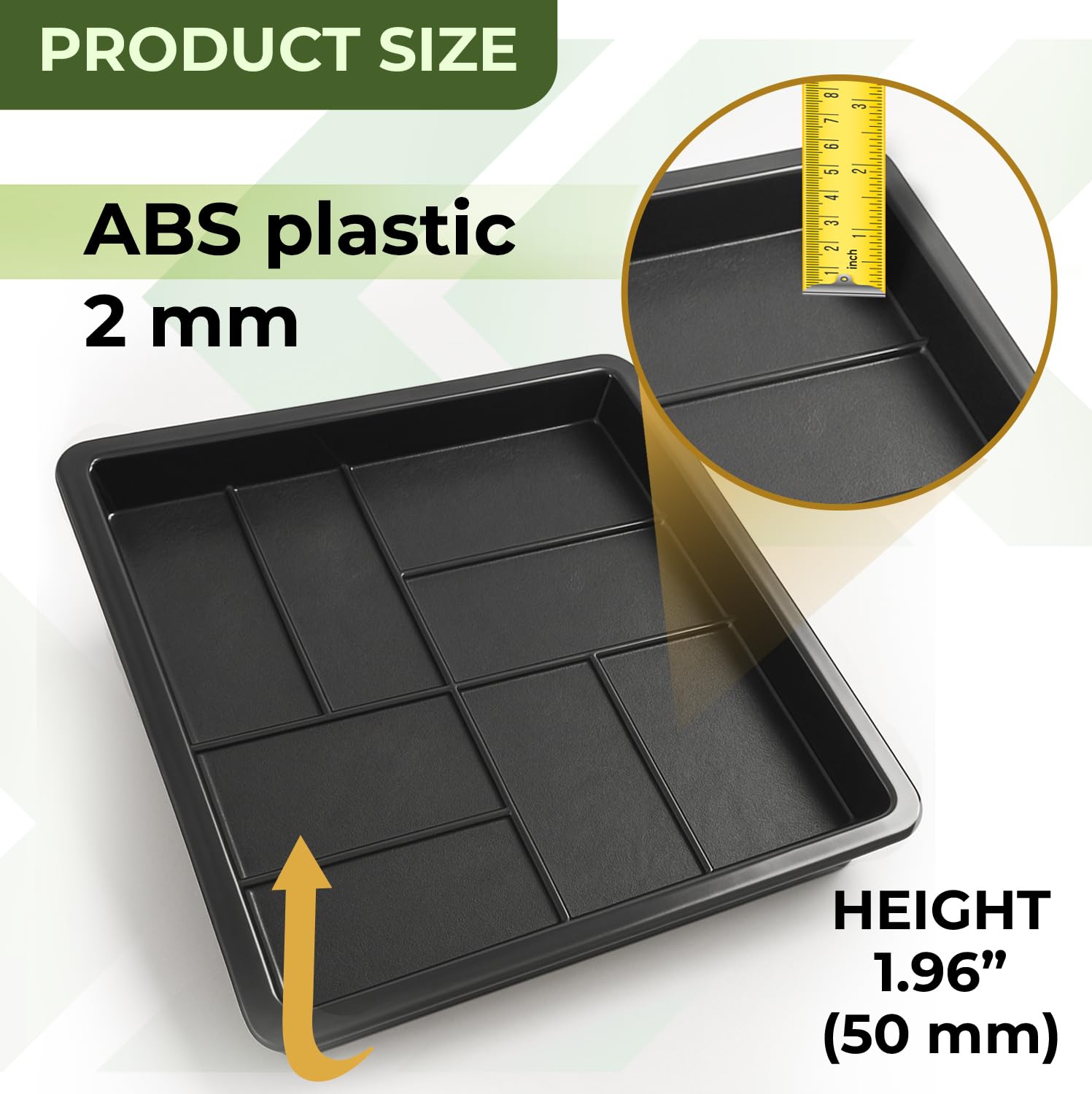 1 pcs Plastic Mold Concrete Parquet Patio Paving Mold - Large Reusable Beautiful Pathmaker Precast Concrete Molds and Forms Stampcrete for Walkways