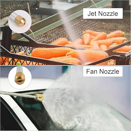 Miniatura 3 de Foneso Varita de alta presión para lavadora eléctrica extensible para manguera de jardín rociador de riego con punta de pulverización de chorro y