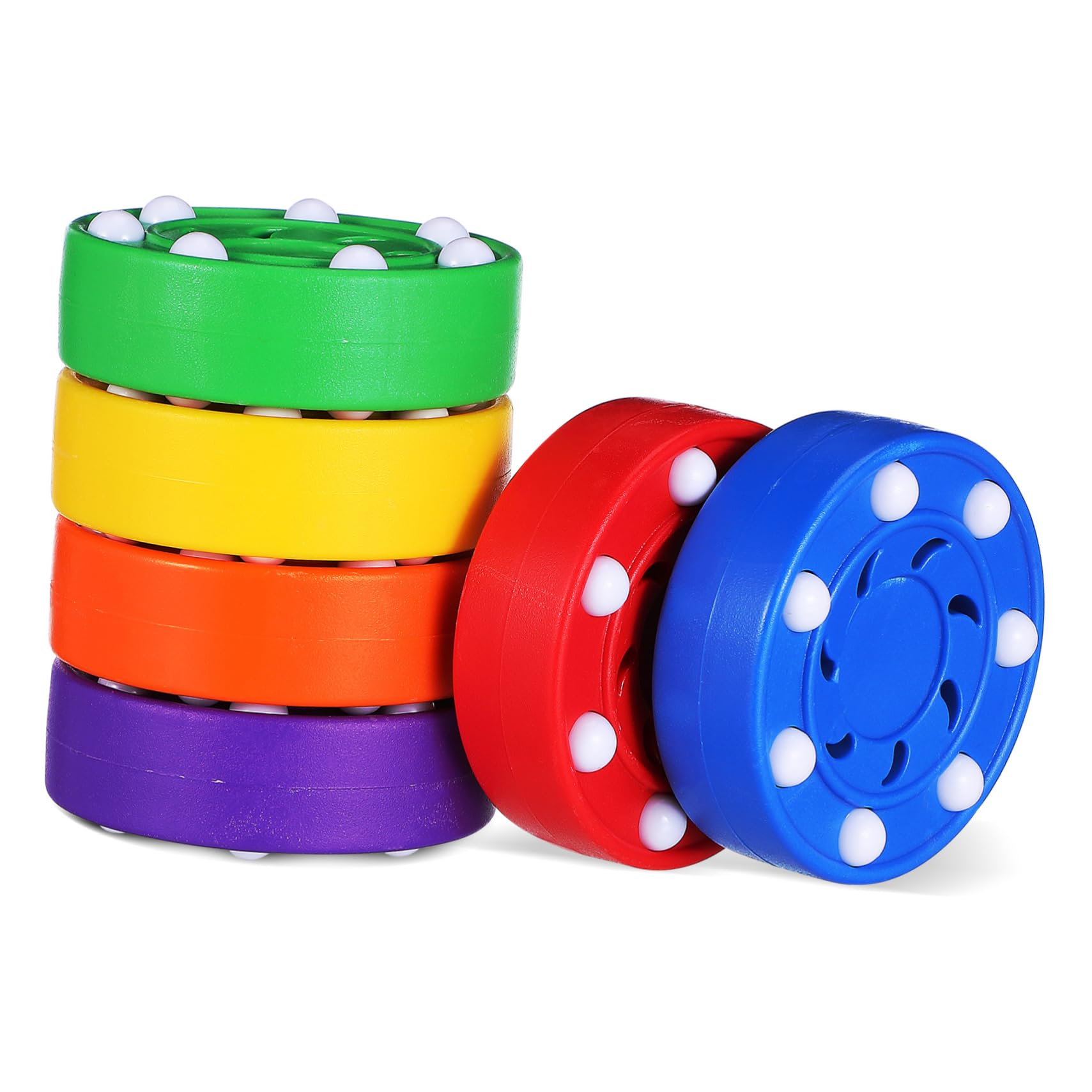 Milisten 6-Pack Hockey Training Ice Hockey Roller Skate Balls Field Roller Balls Sports Training Supplies