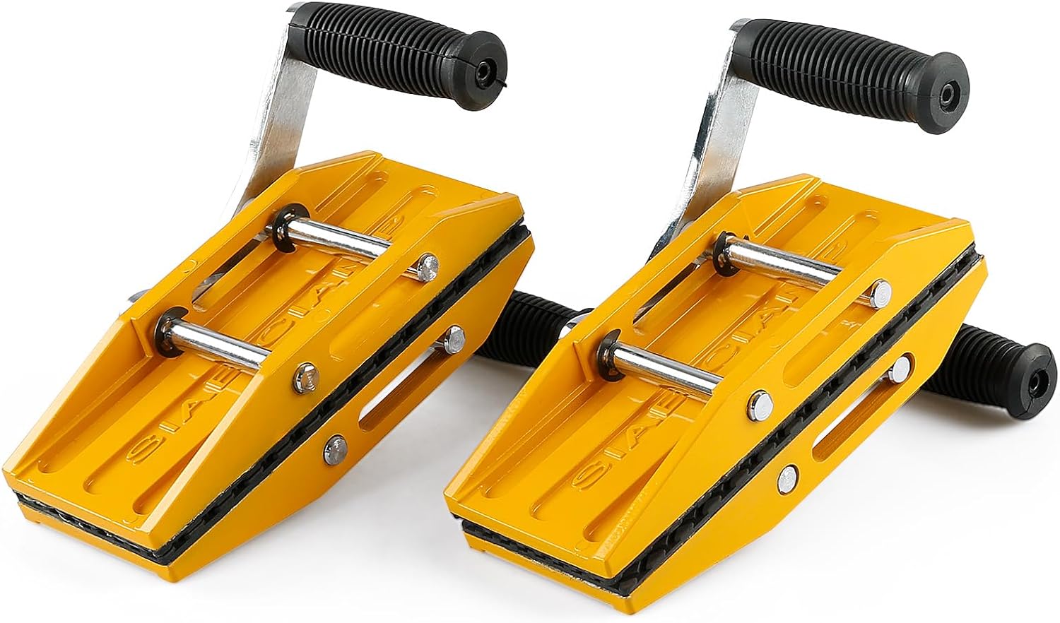 Dual Handle Slab Clamps, Yellow, Heavy Duty, 660lbs Capacity, 0-1.8 Inch, Aluminum with Rubber Grip, 2 Pack