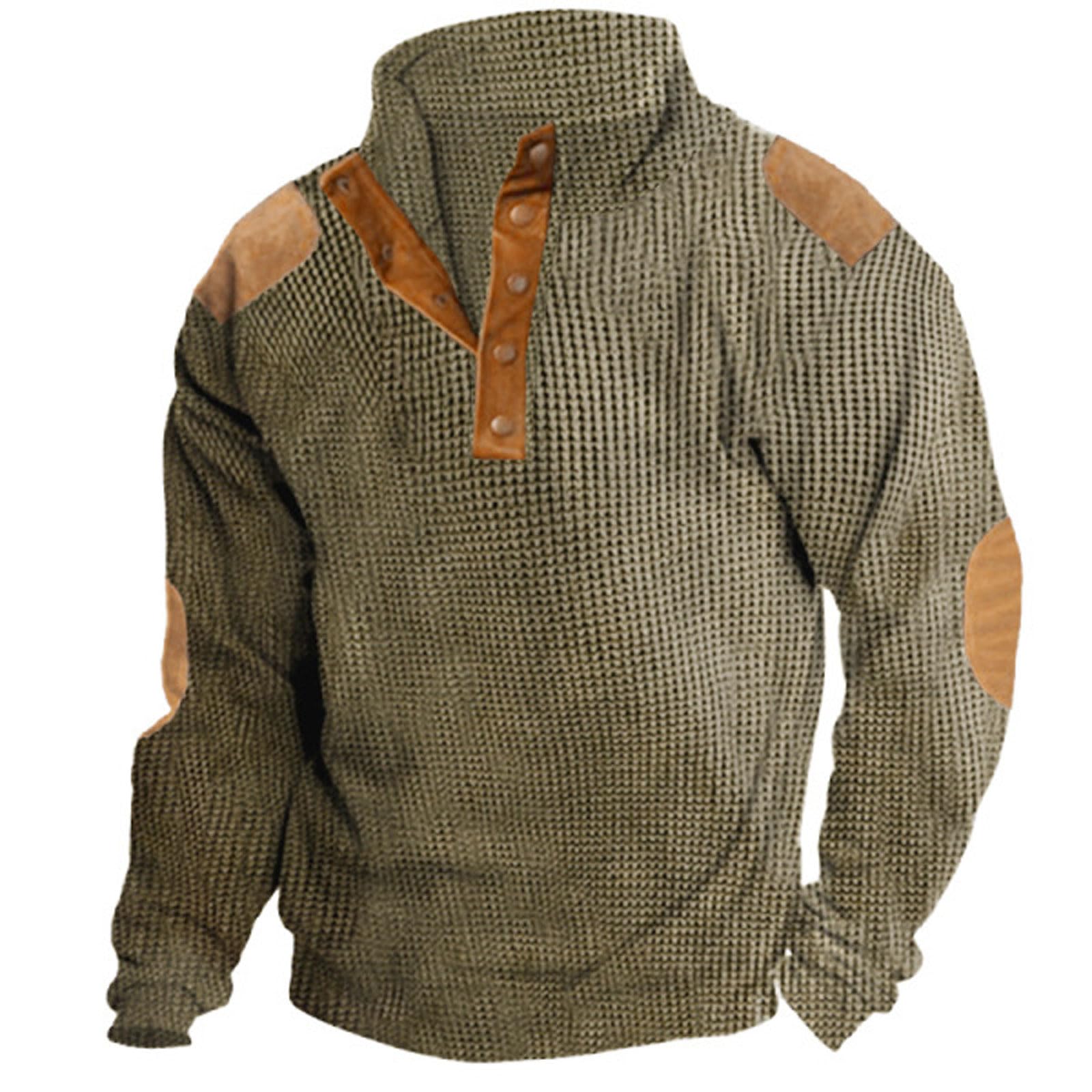 Mode thermique d'automne esmen sweatshirt haut de gamme à fermeture bouton-pression