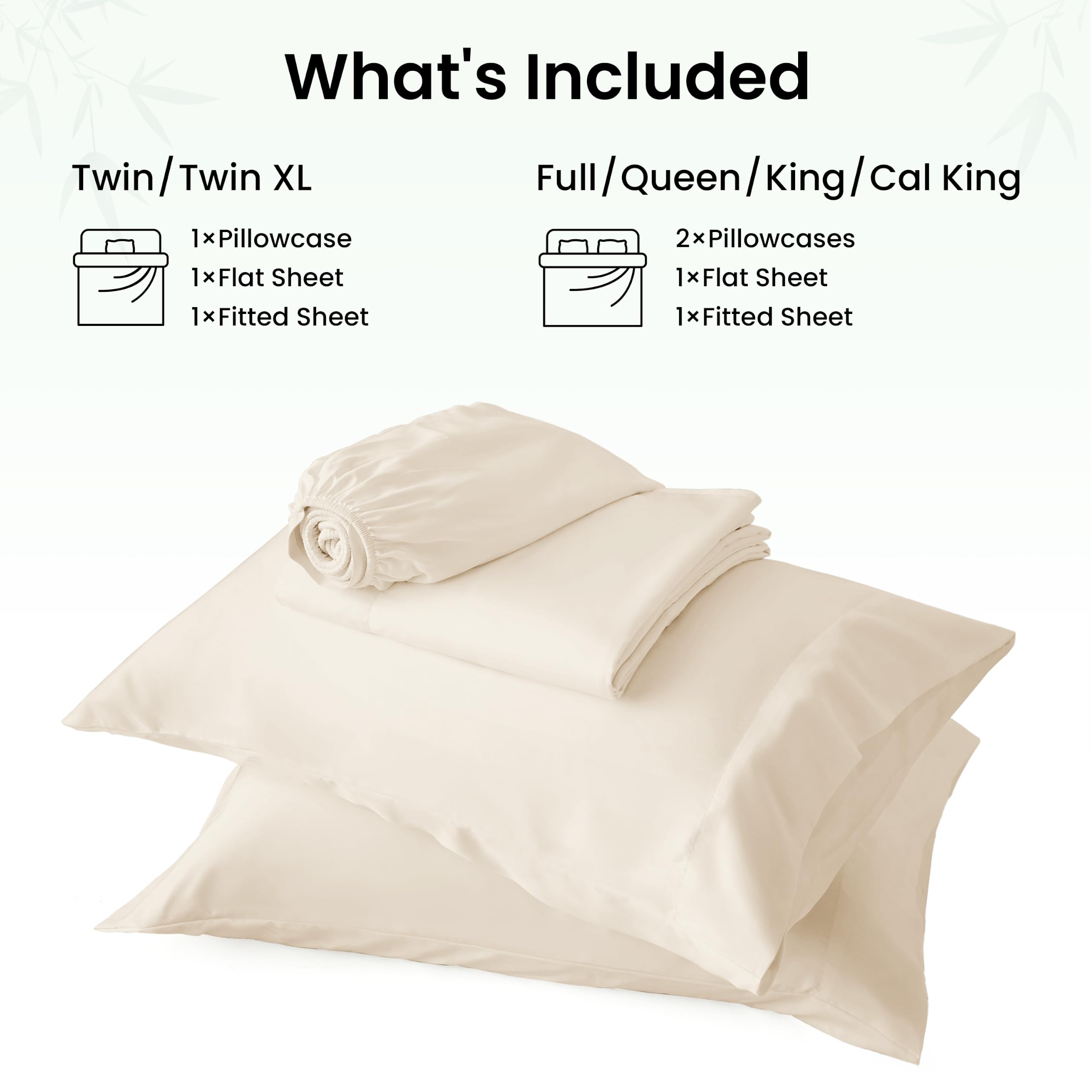 4 Piece Queen Sheet Set, 100% Rayon Derived from Bamboo, Beige X769960