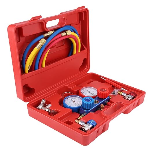Manifold Gauge Set Hose para prueba de aire acondicionado automotriz miniatura 4