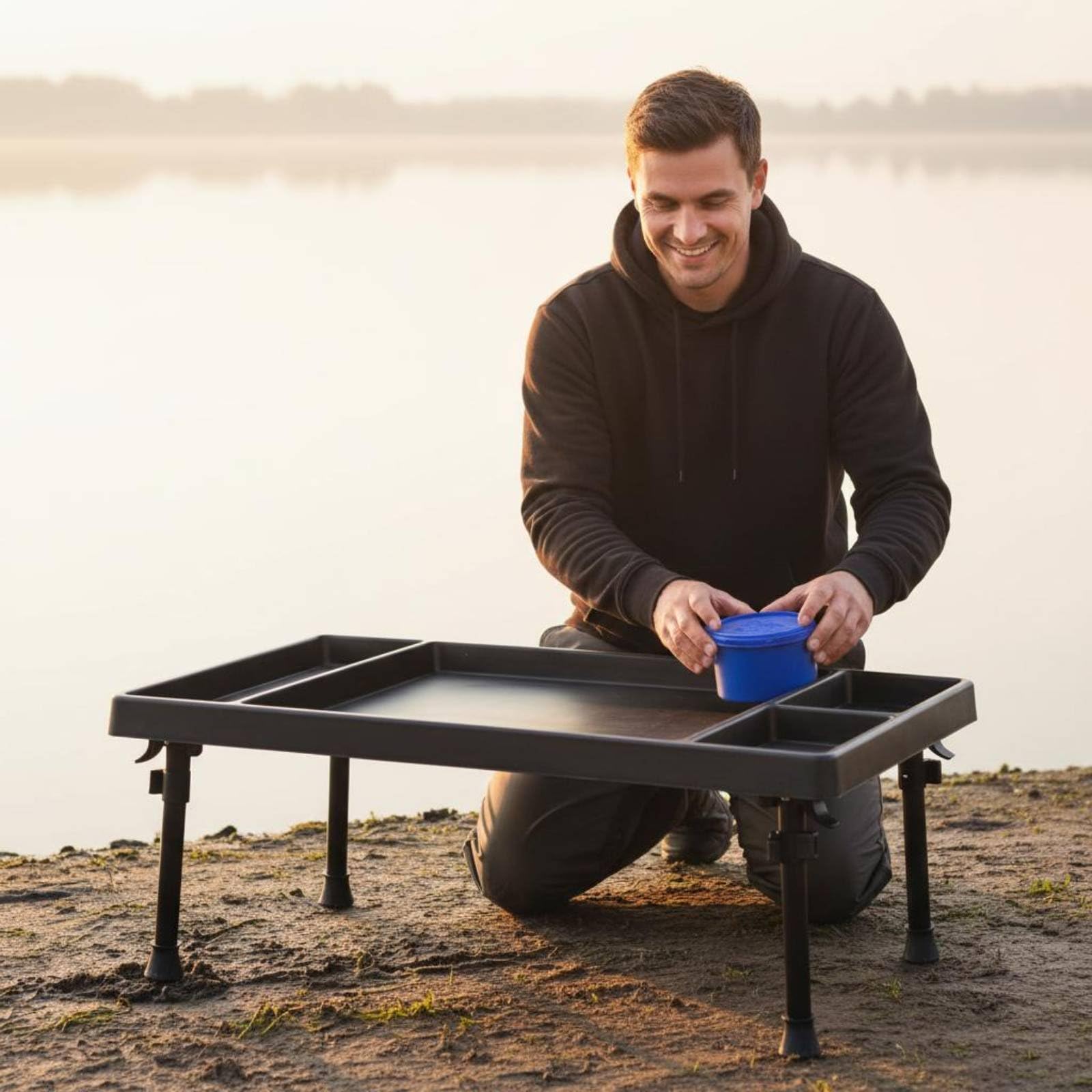 KESOTO Banja Pesca con Soporte Ajustable y Estructura Plegable para Mantener s Herramientas y Cebos Acuado para Pesca Libre