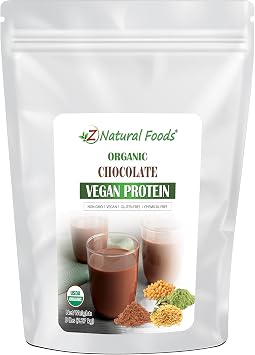 Z Natural Foods Organic Chocolate Vegan Protein Powder - Stevia Sweetened