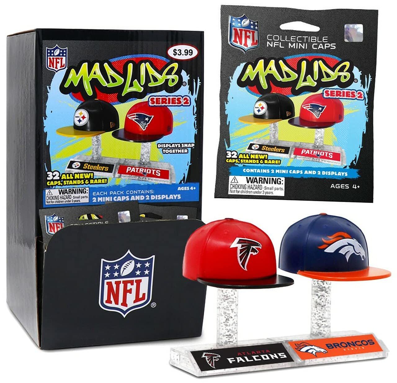 Party Animal Mad Lids - NFL Series 2 - Gravity Fill Box (24 Blind Packs)