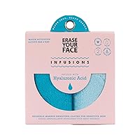 Vista 12 de Danielle Enterprises - Paños para eliminar el maquillaje Erase Your Face, color pastel, 4