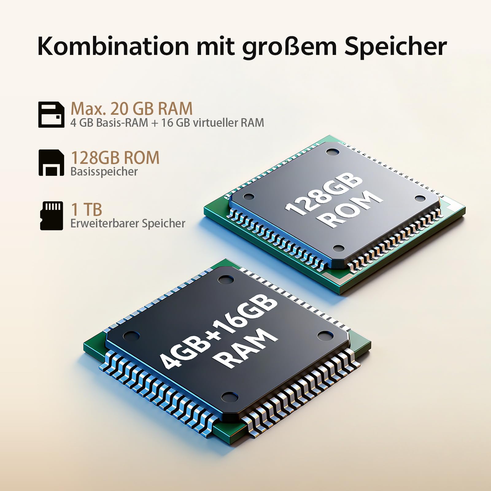 11 Zoll Tablet, Android 16 Tablet With 20GB RAM+128GB ROM (1TB Expandable), Octa-Core, 90 Hz IPS Incell Display, 8800mAh, 13MP+8MP Kamera, 5G Wifi, BT5.0, Gemini AI-Tablet mit Tastatur und Maus, Grau