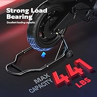 Vista 6 de SPECSTAR Soporte universal para motocicleta, capacidad de 441 libras de elevación de rueda trasera con carrete de basculante ajustable U+L, soporte